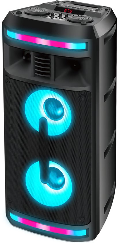 Denver Bluetooth Speaker Party Box - Discolichten - Incl. Afstandsbediening - Microfoon Aansluiting - BPS351