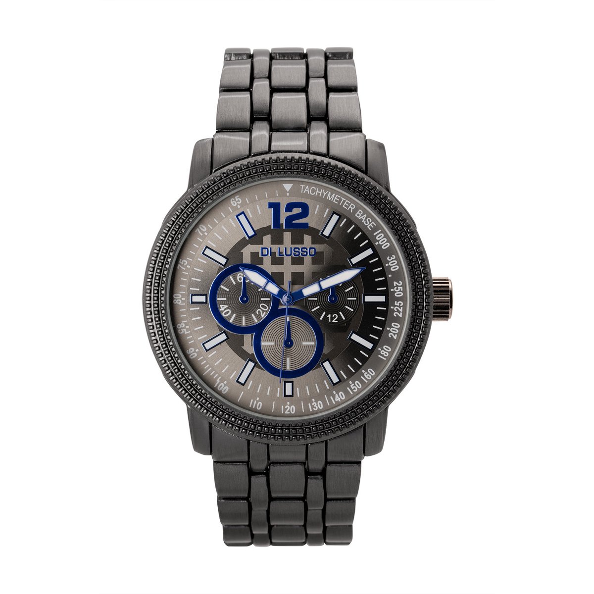 Di Lusso - Horloge Danilo - Gunmetal - Zwart - Japans uurwerk