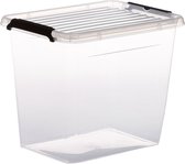 Five® Doorzichtige opbergbox met clipsluiting 3 liter hoog - 138833 - Stapelbaar & Met deksel
