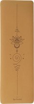 Yogi Essentials Kurk Yoga Mat Mandala -6mm - Yogamat natuurlijke anti slip - Inclusief gratis draagkoort en online yogalessen