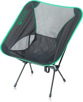 Klapbare campingstoel, 56 x 61 x 63 cm, zwart/groen