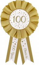 Party Rosettes gold/white - 100