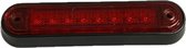 Marqueur latéral rouge 8x LED 12/24v 140x34mm