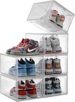 Sneakerbox - Schoenen doos - Schoenen opbergen - Schoenen opbergbox - Magneetjes - Transparante box - Display doos voor sneakers - 1 stuk