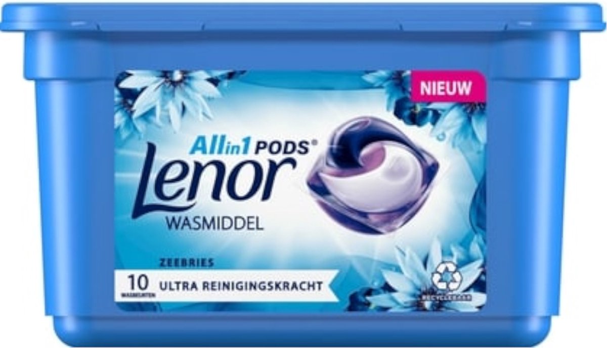 Goedkoopste Lenor Wasmiddel All-in-1 Pods Zeebries 10 stuks