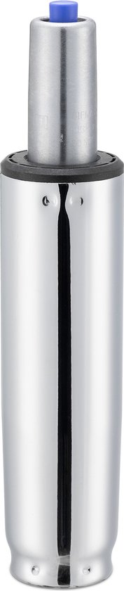 kwmobile gasveer voor bureaustoel - Verstelbaar - Max 200 kg draaggewicht - Zilverkleurig
