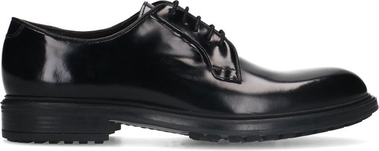 Manfield - Homme - Chaussures à lacets en cuir noir - Taille 44
