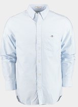 Gant - Casual Overhemd Oxford Streep Lichtblauw - Heren - Maat L - Regular-fit