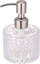 Zeepdispenser Navulbare dispenser voor vloeibare zeep Glazen en roestvrijstalen mondstuk voor afwasmiddel Shampoo Lotion Badkamer Aanrecht Keuken Wasruimte (stijl 5)