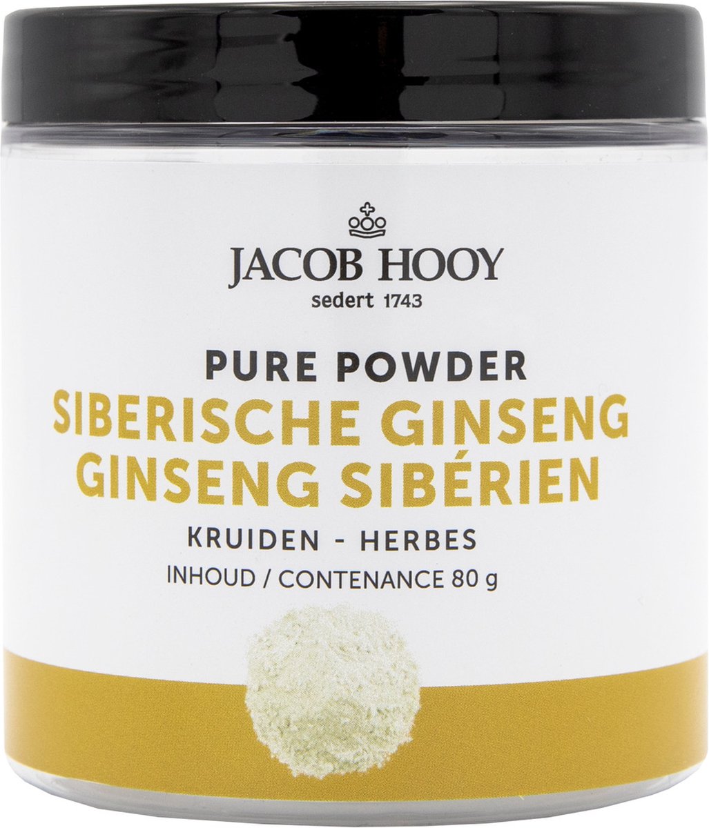 Goedkoopste Jacob Hooy Pure Powder Siberische ginseng 80 Gram