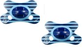 Difrax 2 fopspenen 0-6 m dental blauw streep