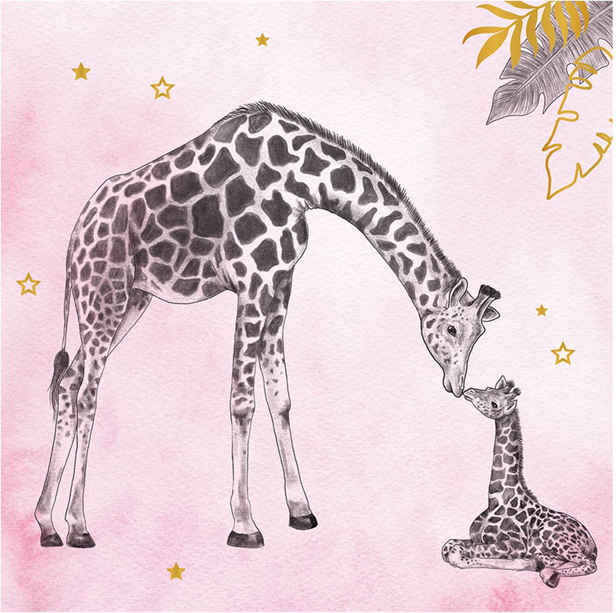 Servetten baby safari pink (20 stuks)
