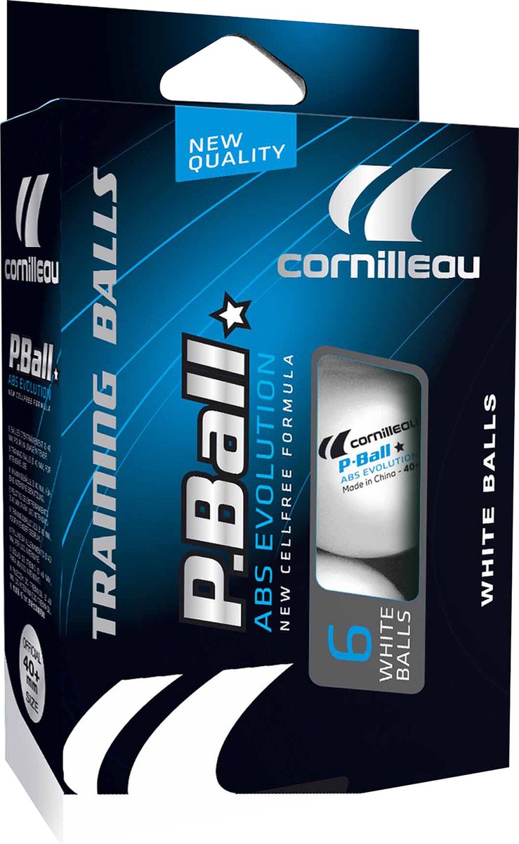 Cornilleau Tafeltennis Ballen (6st.) P-ball 1* Wit
