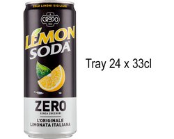 Lemonsoda Zero - Italiaanse lemon soda zonder sugar - 24x33cl