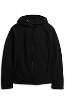 Superdry Hooded Soft Shell Jacket Heren Jas - Black - Maat S