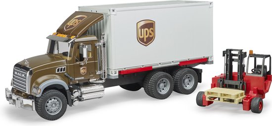 Bruder 2828 Mack Granite UPS met vorkheftruck