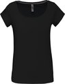 T-shirt Dames 3XL Kariban Boothals Korte mouw Black 90% Katoen, 10% Viscose