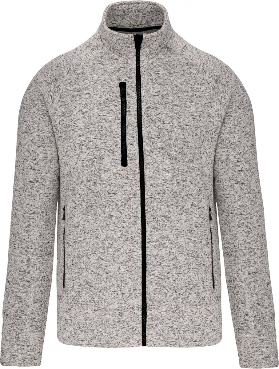 Kariban Heather herenvest met rits K9106 Light Melange Grijs
