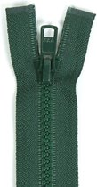 Deelbare rits 30cm donker groen - polyester stevige rits met bloktandjes