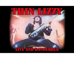 Thin Lizzy - Live And Dangerous Textiel Poster - Multicolours