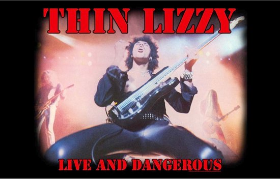 Thin Lizzy - Live And Dangerous Textiel Poster - Multicolours