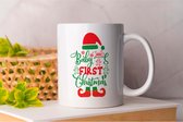 Mok Baby First christmas - Christmas - Gift - Cadeau - HolidaySeason - MerryChristmas - ChristmasTree - WinterWonderland - SeasonsGreetings - HolidayCheer - HappyHolidays