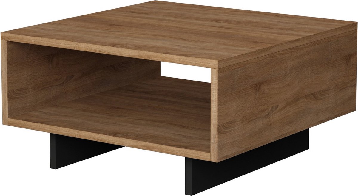 Skye Decor Salontafel - Stijlvol Antraciet & Eiken - 60x32x60cm - Duurzaam Melamine