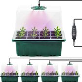 Kit de culture d'intérieur complet : Aquariums? avec lumières LED , trous de ventilation, Mini serre de culture 5 pièces et pots de culture pour une croissance optimale des plantes.