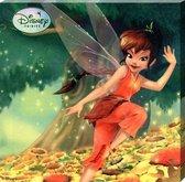 Disney - Fairies - Tinkerbell - Canvas - Schilderij - 35x35 Cm - Kinderkamer - Meisje.