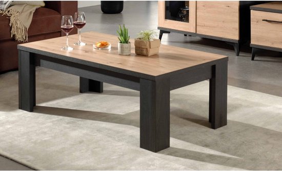 table basse eden - chêne anthracite - meubles de salon - seatenbedden.be