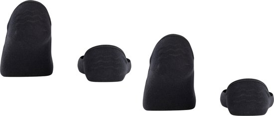 Esprit Cotton 2-Pack onzichtbare antislip kousenvoetjes katoen multipack footies dames zwart - Maat 35-38 - Esprit