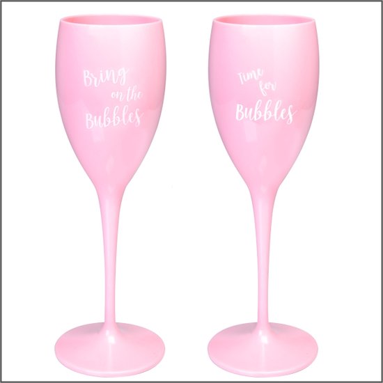 Verre À Vin En Plastique Rose Pour Fille, Coupe De Champagne Blanc