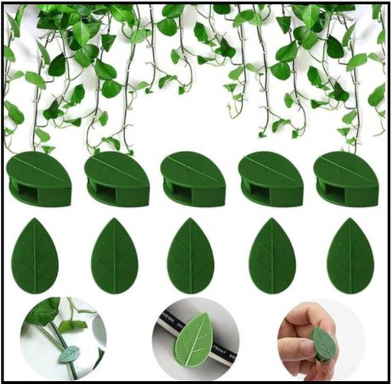 Plant Clips | Plant Ondersteuning | Vorm Van Blad | Klimplant Begeleider | Opbinden | Plant Steun | Herbruikbaar | Tuin Clips | 10 STUKS