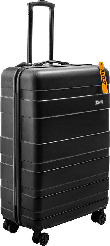 Handbagage koffer 55x40x20 - 43L - Spinner wielen - Lichtgewicht Trolley - TSA Slot - Zedar Onyx Black