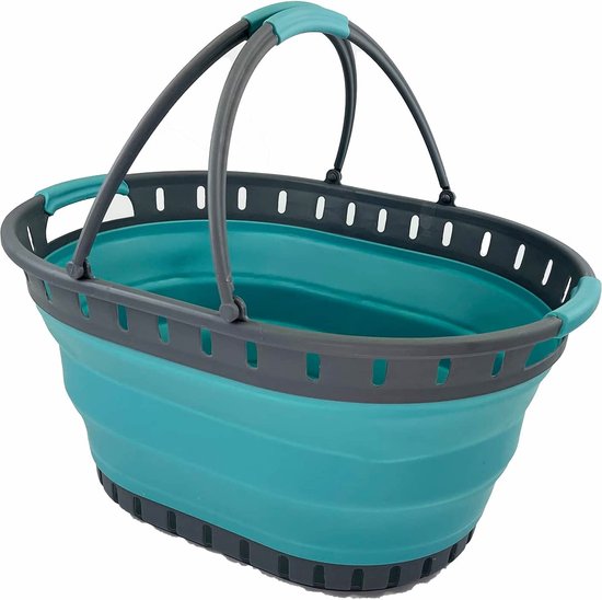 SAMMART Set van 2 inklapbare kunststof wasmand