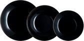 Serviesset Arcopal Zelie Black Zwart 12 Onderdelen