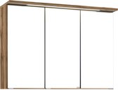 Spiegelkast Bobbi 90cm model 1 3 deuren & ledverlichting - eik