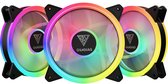3x 120mm PC Ventilator Fans met aRGB LED verlichting / Triple Fan Pack - Addressable RGB Daisy Chain - Gamdias Aeolus M2-1203 Lite - 2 jaar garantie!