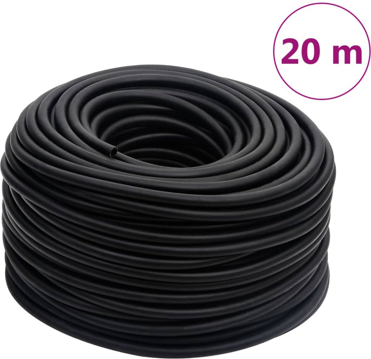 vidaXL - Luchtslang - hybride - 0,6'' - 20 - m - rubber - en - PVC - zwart