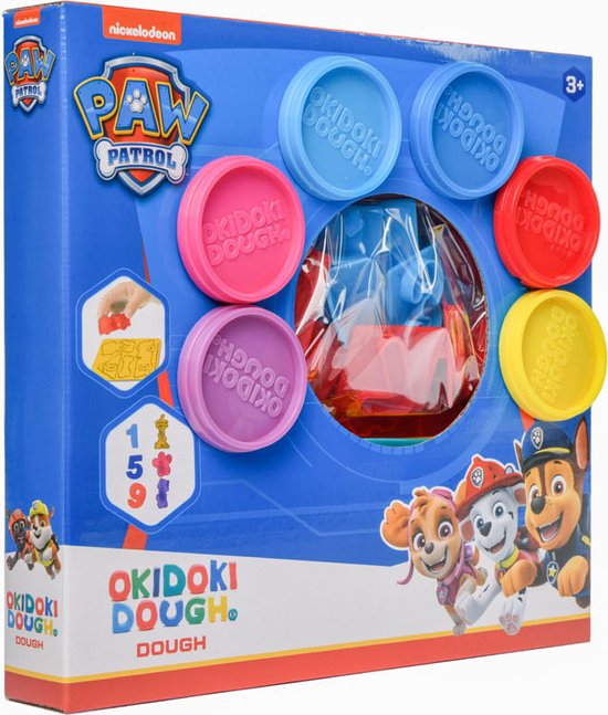 PAW Patrol Okidoki Dough Partypack 6 Mini Potjes Boetseerklei  6 Mini Potjes Boetseerklei 6 Stuks 2680438087