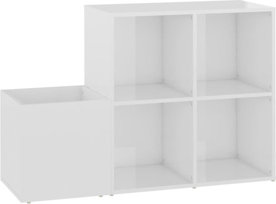 vidaXL-Opbergkast-105x35,5x70-cm-bewerkt-hout-hoogglans-wit