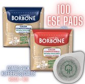 Caffè Borbone Combo pack Dosettes de café ESE - Blu + Rossa (100 dosettes) - Espresso italien - Pack d'échantillons
