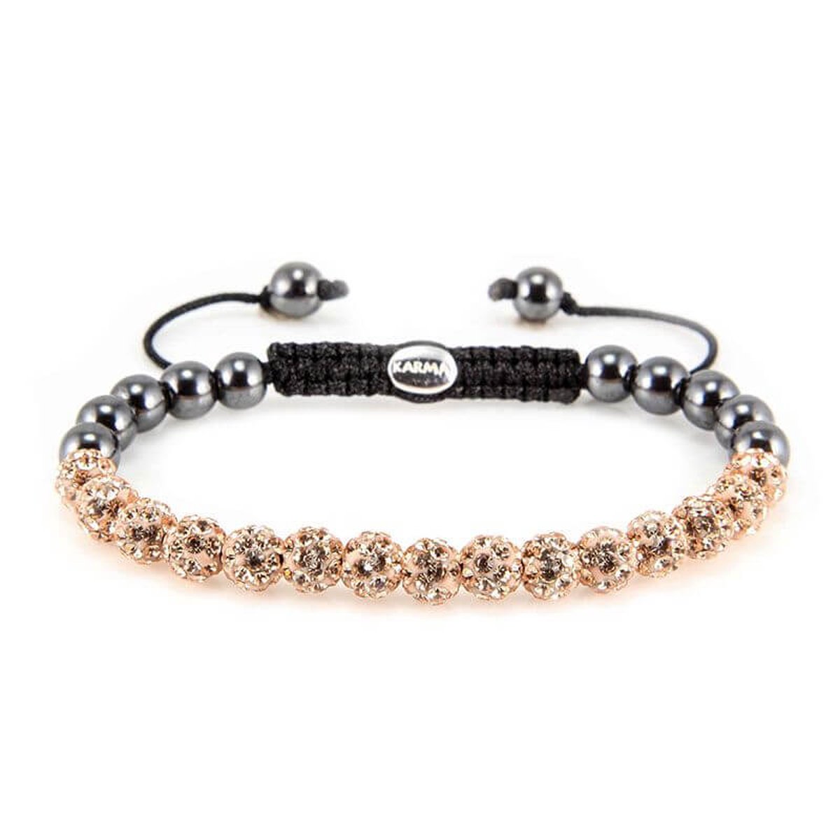 Karma Armband Spiral Full Crystal Rose Crystal