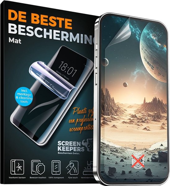 Screenkeepers Matte Screenprotector geschikt voor Samsung Galaxy S8+ - Matte Screenprotector - Breekt niet - beschermfolie - TPU Cleanfilm