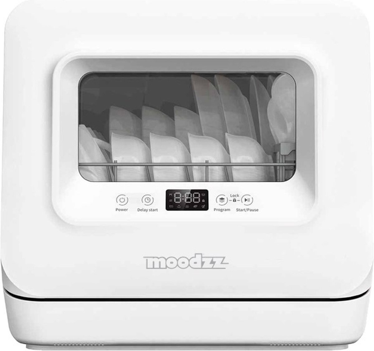 Moodzz - MZ-2301 - Mini Vaatwasser - 3 couverts - met waterreservoir en led- display | bol.com