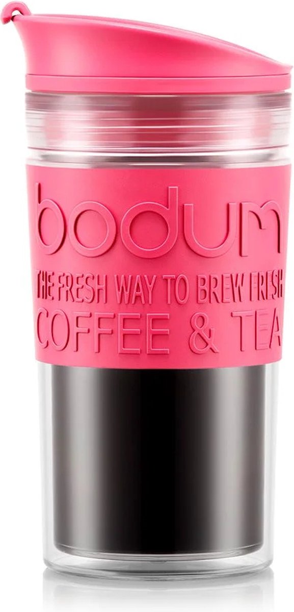 Bodum Thermos Cup Travel Mug Rose Transparent 0,35 Litre