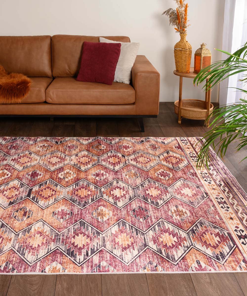 Bohemian vloerkleed wasbaar - Moderna rood 240x340