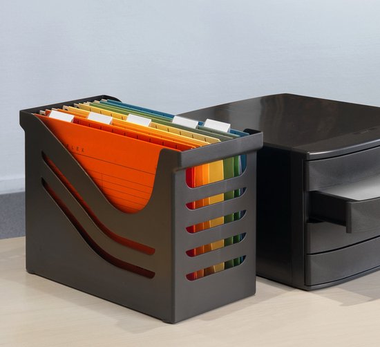 Djois Re - Solution office box - 5 x Euroflex hangmappen - zwart - 100%  gerecycled | bol