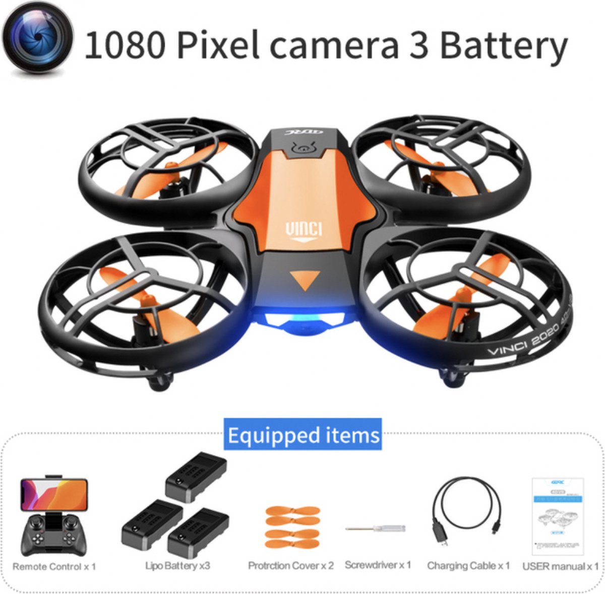 ▷ Mini drone avec caméra 1080P FPV HD pour adultes » WikDrone