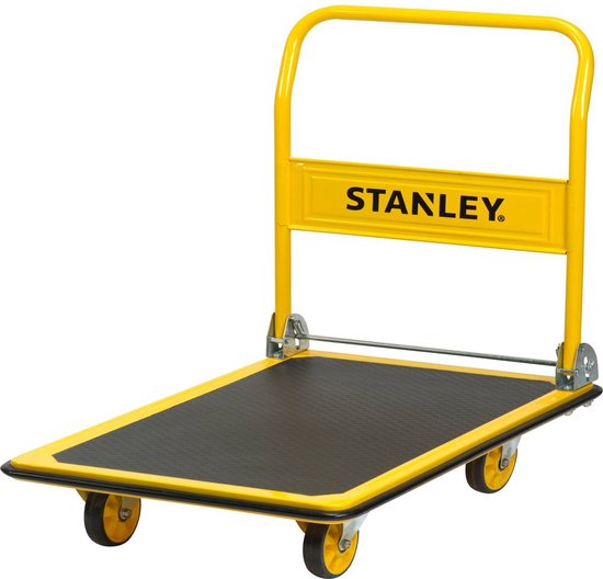 Stanley Platformwagen PC528 - Max. 300KG - Staal - Opvouwbare Plateauwagen - 91 x 61 x 85 CM - Geel/Zwart